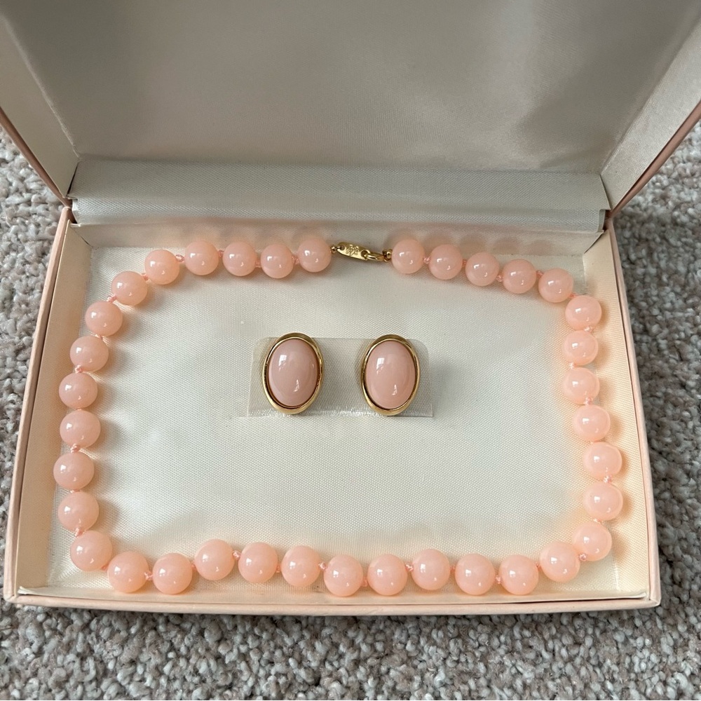 Vintage “Just for You” Earrings and Necklace Set with original box